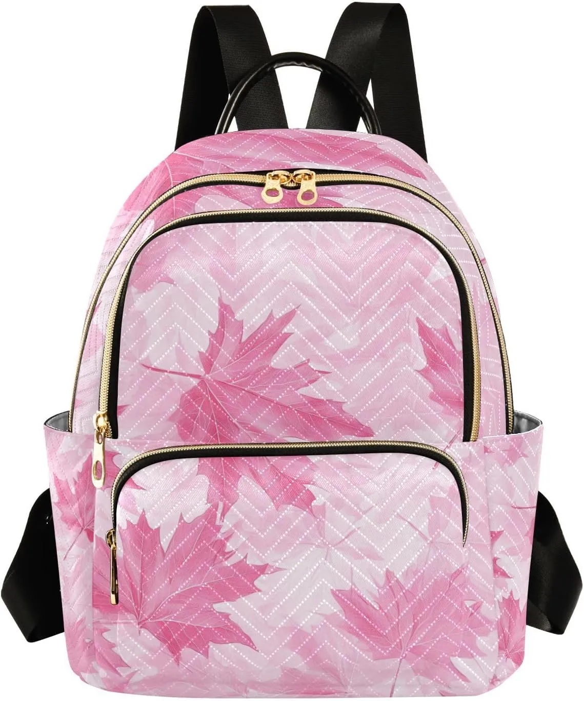 Maple Leaves Rose Blush 14 Inch Work Business diaper bag backpack laptop backpack for ladies,teen girls