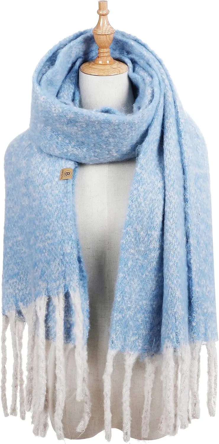 MaxiI Winter Scarf for Women Tassels Blanket Scarf Womens Wraps and Shawls