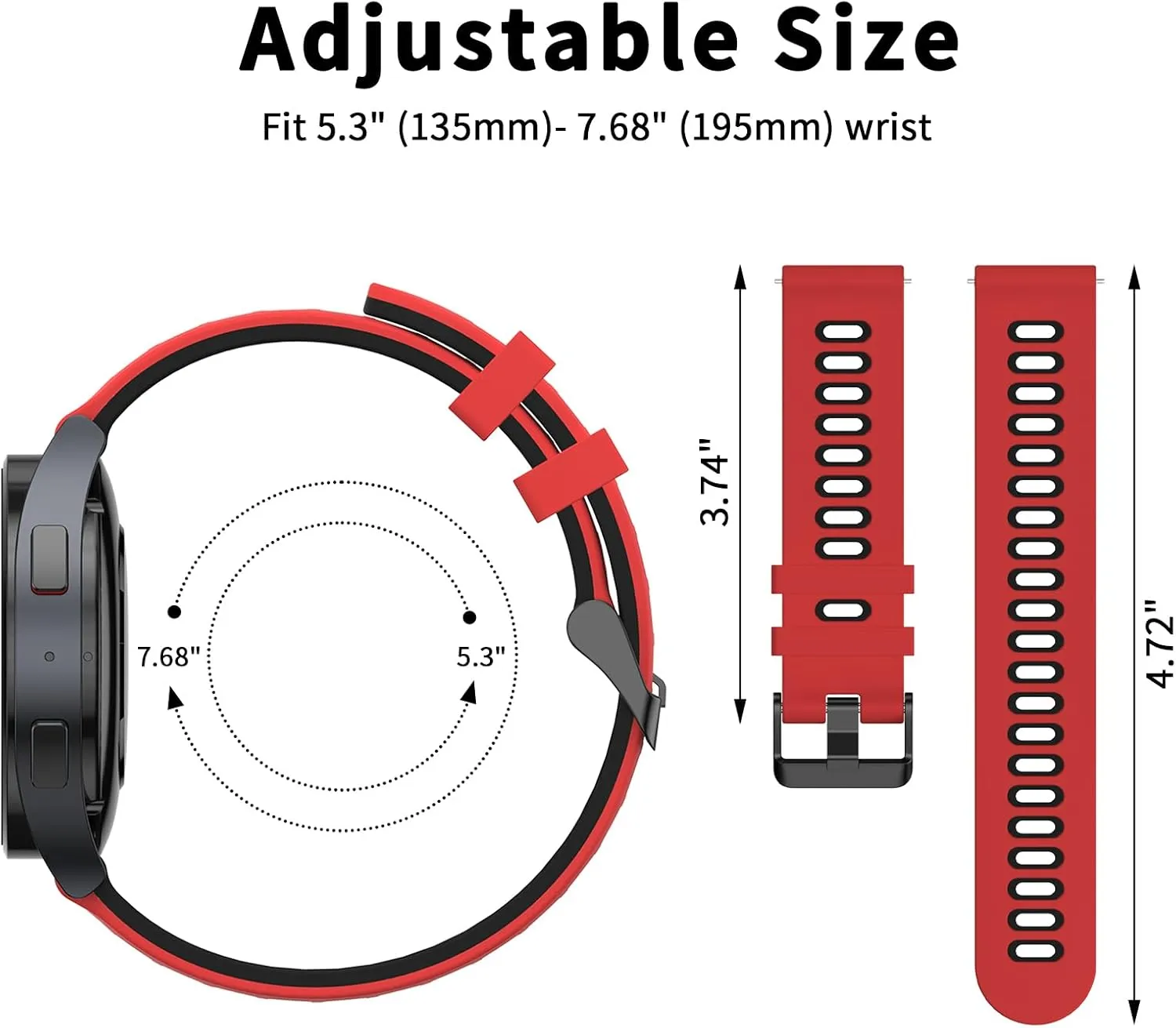 Meliya Silicone Watch Bands Quick Release 20mm 22mm, Soft Silicone Rubber Sport Replacement Watch Strap for Women Men