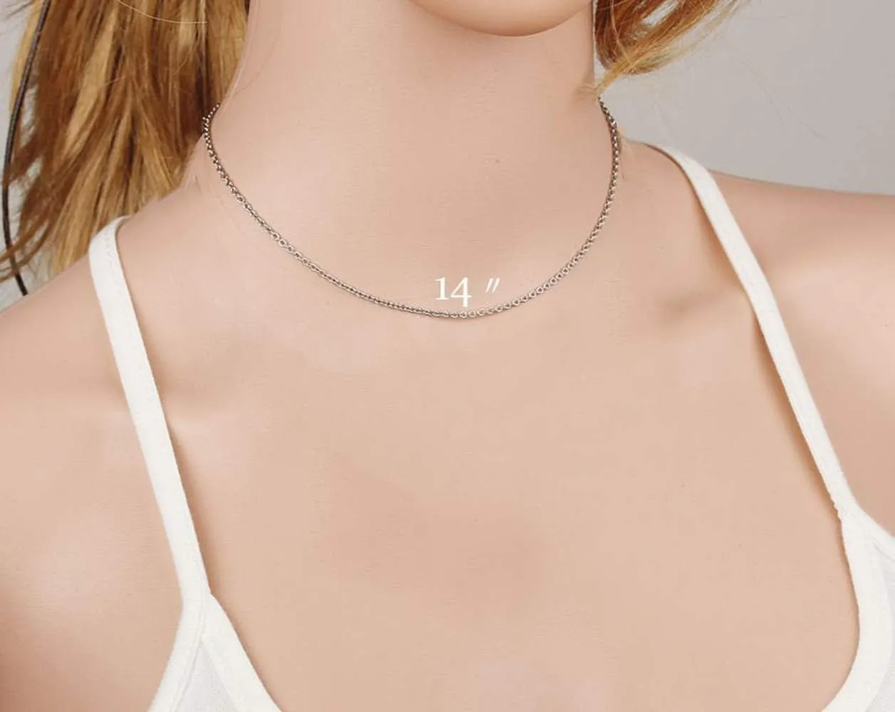 MeMoShe Personalized Layered Choker Necklaces for Women Custom Initial Nameplate Necklace Dainty Layering Beaded Chokers for Girls 14'' 2''