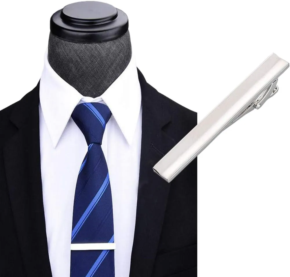 Men Metal Minimalist Design Necktie Tie Bar Clip Tie Tack Pin Tie Clip Clasp Clamp for Men Business Party Wedding Party Casual or Formal Occasions(Gold)