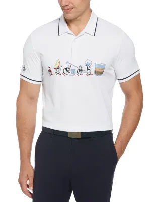 Men's Barback Pete Print Piped Polo