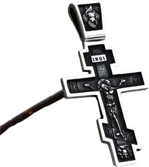 Men's Christian Stainless Steel Christ Jesus Pendant Eastern Orthodox Cross Pendant Chain Necklace Jewelry DANS03283