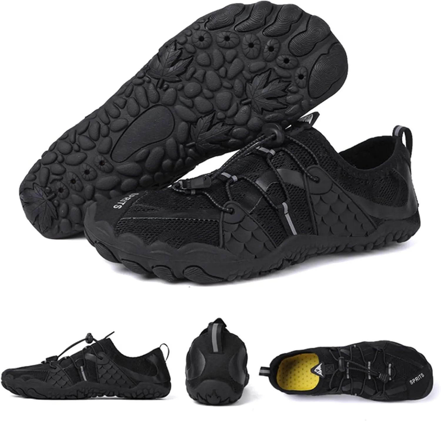 Mens Water Shoes,Quick-Dry Lightweight Breathable Cycling Shoes,Outdoor Barefoot Hiking Sneakers,Summer Aqua Pool Surf Swim Shoes Women,Unisex,with Draining Hole