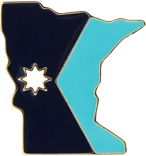 Minnesota State Shaped Map Lapel Metal Pin Enamel Brooch Keepsake Beautifully Designed for Backpack Hat