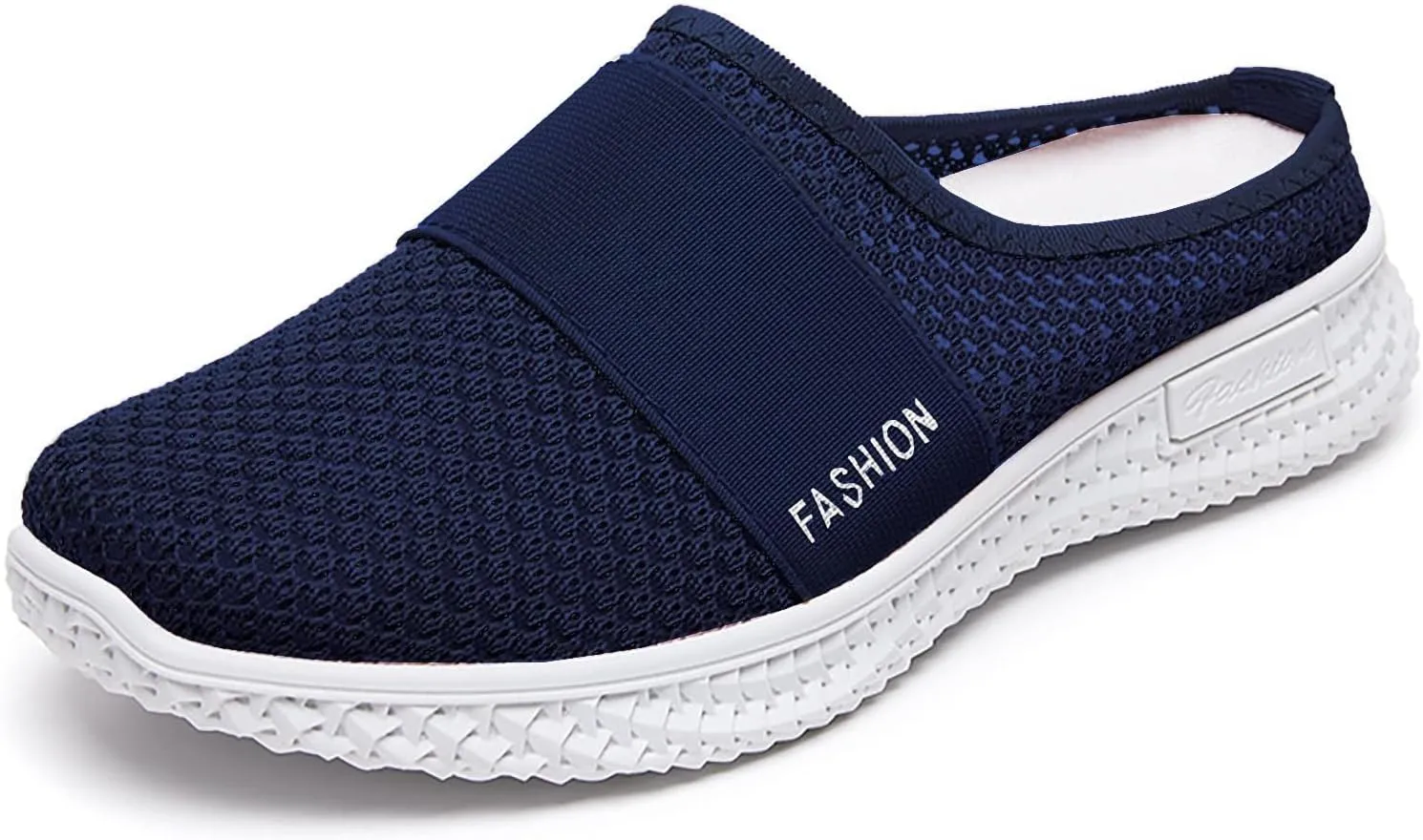Mules for Women Orthopedic Air Cushion Platform Mesh Mules Clogs Open Back Slip On Shoes with Arch-Support Lightweight Summer Walking Sandals Beach Shoe
