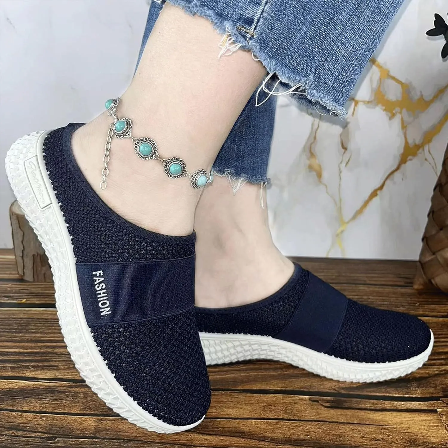 Mules for Women Orthopedic Air Cushion Platform Mesh Mules Clogs Open Back Slip On Shoes with Arch-Support Lightweight Summer Walking Sandals Beach Shoe