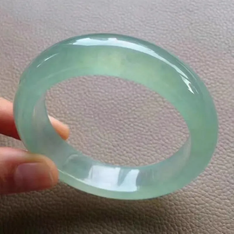 Natural Green Light Jade Bangle