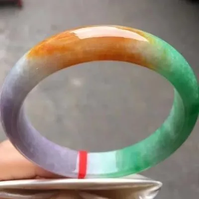 Natural Tri Color Jade Bangle- Jade Bangle from Myanmar For women