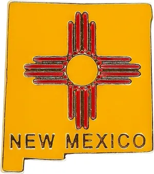 New Mexico State Shaped Map Lapel Metal Pin Enamel Brooch Keepsake Beautifully Designed for Backpack Hat