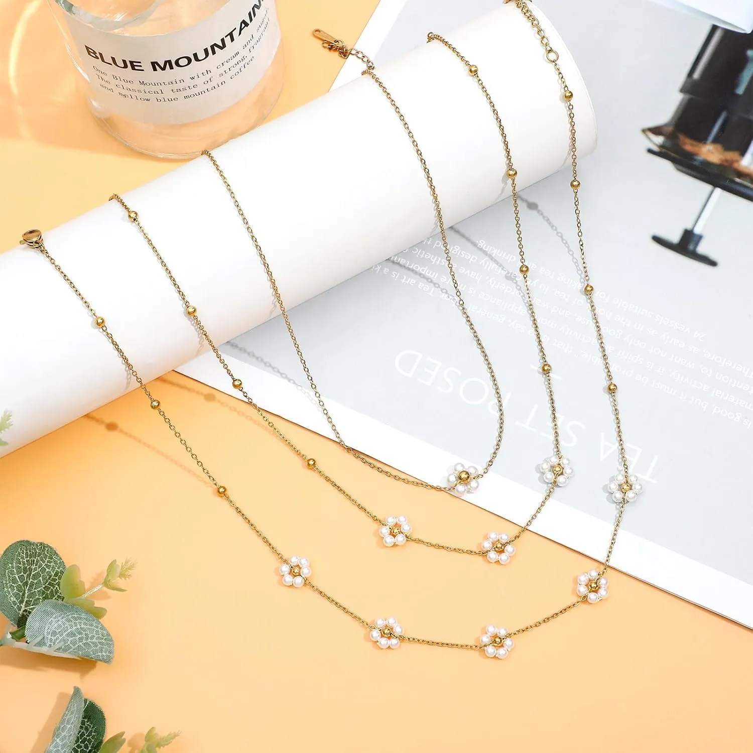 NEWITIN 3 Pieces Gold Necklace for Women Link Chain Heart Necklace Cowgirl Necklace 14K Gold Plated Necklace Dainty Necklace Love Heart Cowboy Boot Hat Pendant Necklaces for Women