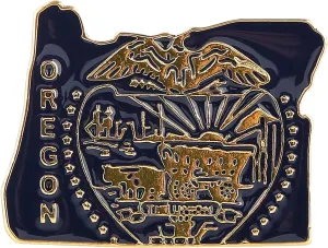 Oregon State Shaped Map Lapel Metal Pin Enamel Brooch Keepsake Beautifully Designed for Backpack Hat