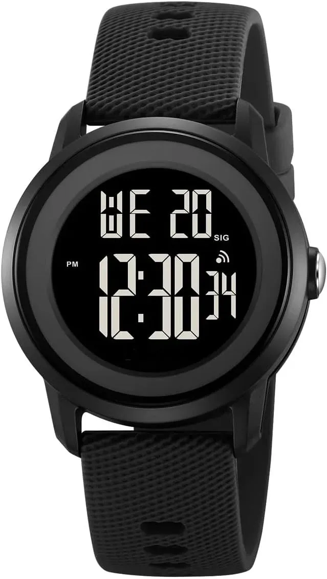 Outdoor Sports Watch Women Men Minimalist Easy-to-Read LED Digital Watch Multi-Functions Alarm Clock Stopwatch 5Bar Waterproof Watch