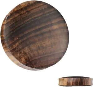 Pair (2PCS) BROWN SONO WOOD PLUGS Double Flare Gauges Organic Ear Tunnels 9312