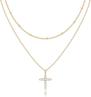 PAVOI 14K Gold Plated Layering Necklaces | Stylish Minimalist Design Pendant Necklaces | Butterfly, Heart, Lock, Evil Eye, Coin, Lightning Bolt, Circle, Cross Pendants for Women