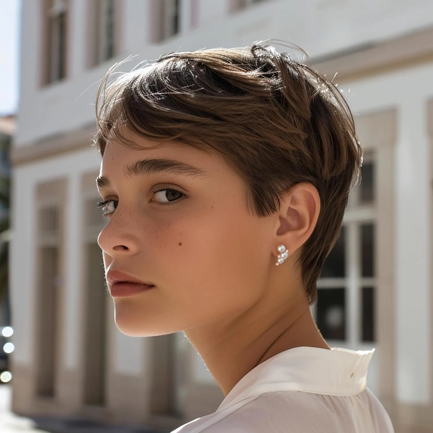 Pearl Earrings - Genuine Cultured Pearls - 925 Sterling Silver with CZ Diamonds - Hypoallergenic & Timeless Design - Perfect Jewelry Gift for Women
