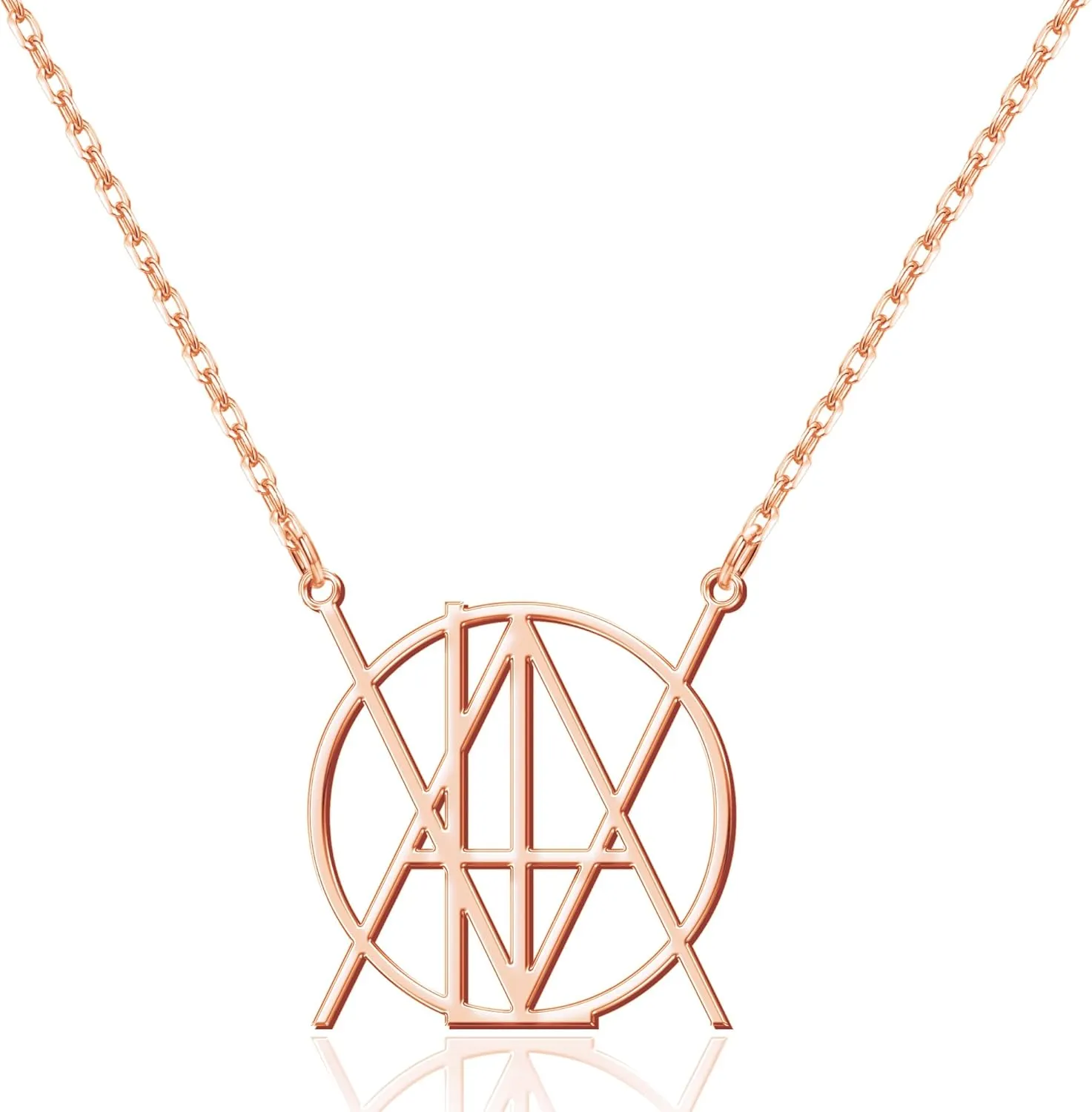 Personalized Logo Name Necklace,Custom Monogram Pendant Unique Minimalist Design Name Necklace, Anniversary Friend, Birthday Engagement Gifts for, One of a Kind Jewelry