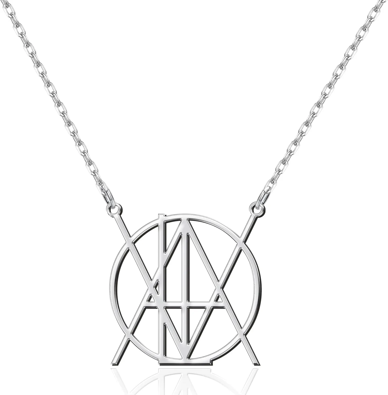 Personalized Logo Name Necklace,Custom Monogram Pendant Unique Minimalist Design Name Necklace, Anniversary Friend, Birthday Engagement Gifts for, One of a Kind Jewelry