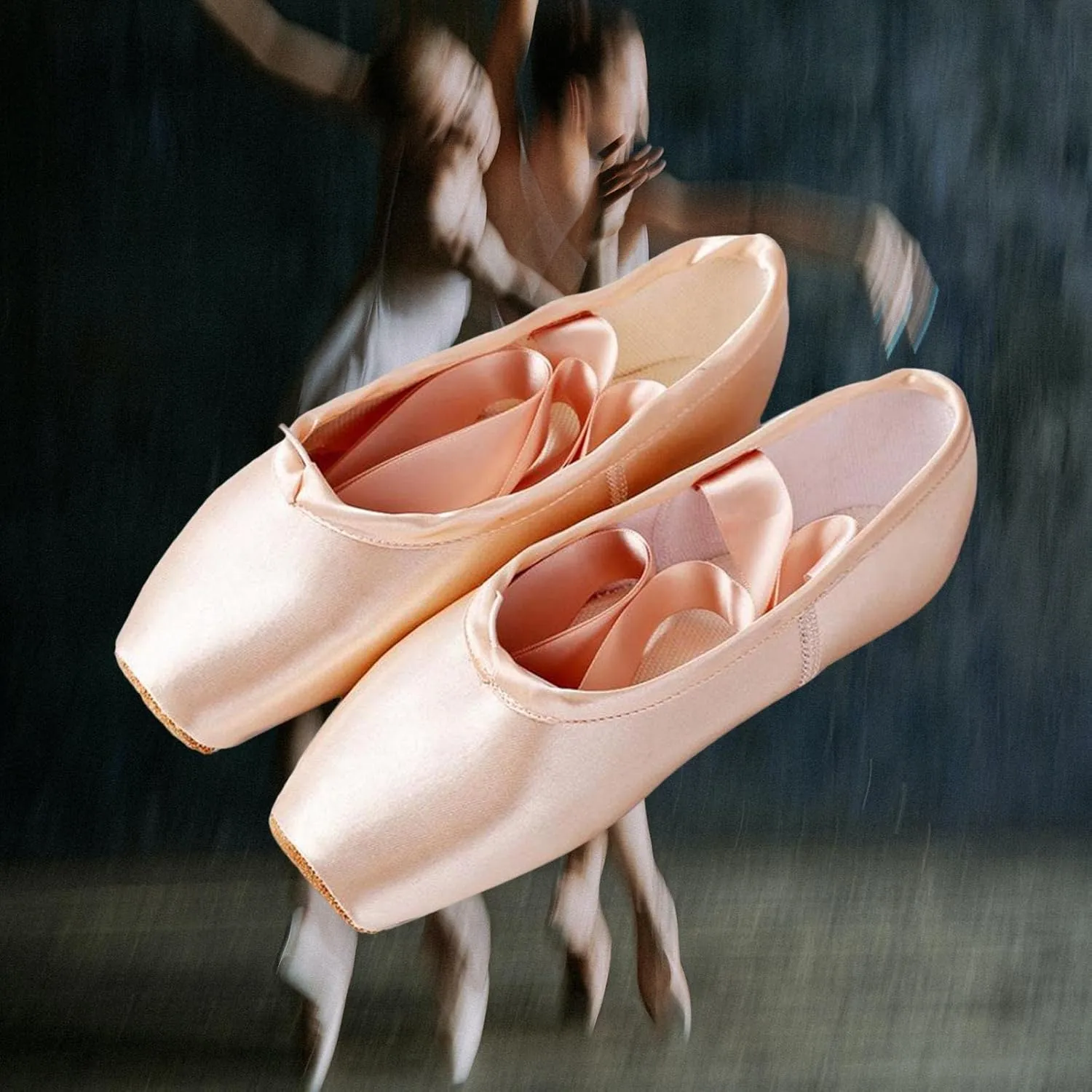 Pointe Shoes for Girls and Women with Ribbons for Dance Practice