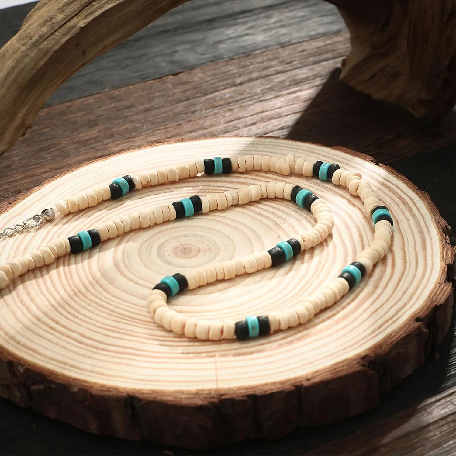 Puka Shell Necklace Men Beaded Necklace for Men Beach Surfer Necklaces Jewelry Beach Vacation Essentials Summer Mens Necklaces