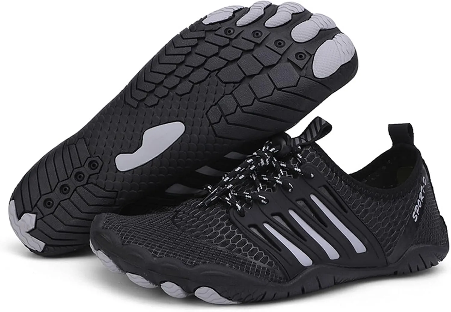 Quick-Dry Water Shoes Men,Outdoor Pool Surf Barefoot Shoes,Lightweight Breathable Aqua Beach Swim Shoes for Women,Unisex Adult,with Draining Hole,for Fitness/Exercise/Yoga