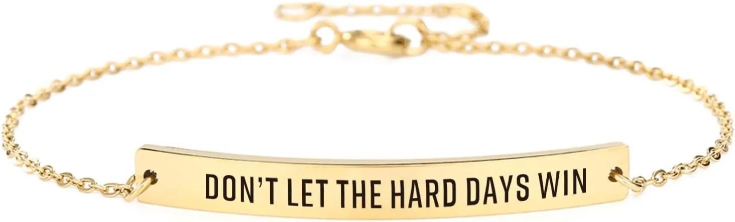 Remember Who The F You Are Bracelet - Remember Who You Are Chain, Motivational Bangle Stainless Steel Engraved Words, Inspirational Chain Jewelry Gifts for Women Friend