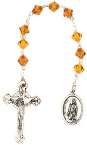 Rosaries St. Peregrine Chaplet Made with Gemstone, Central European Crystal or Wood (Patron Saint of Cancer Patients)