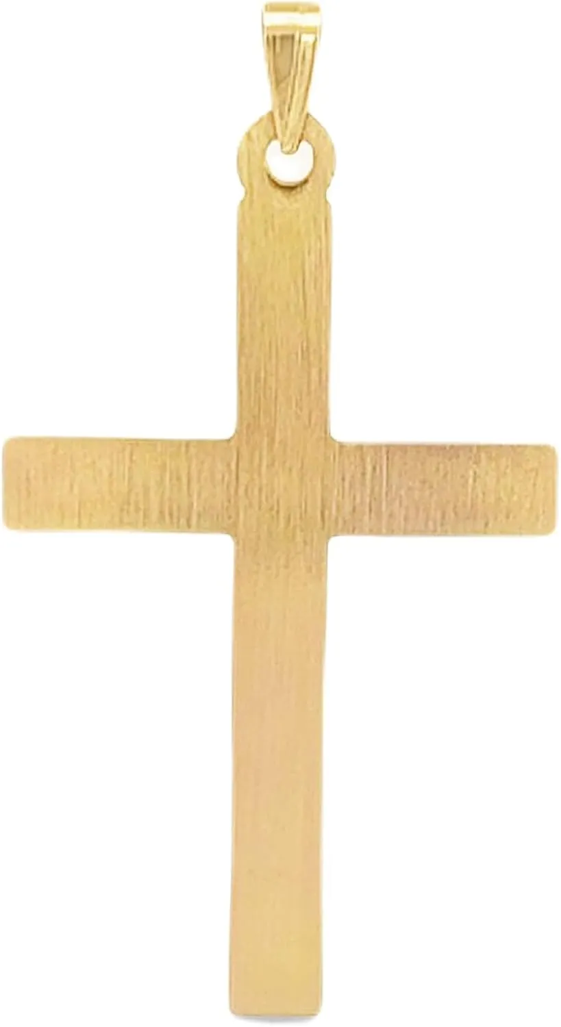 RP 14k Two-Tone Gold Swirl Cross Pendant with Elegant Interwoven Design Fine Religious Jewelry Gifts for Her