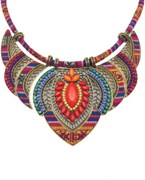 RUITASA African Jewelry, African Beaded Necklaces, Ethnic Style Necklace Pendant, African Beaded Necklaces for Women Fashion Jewelry