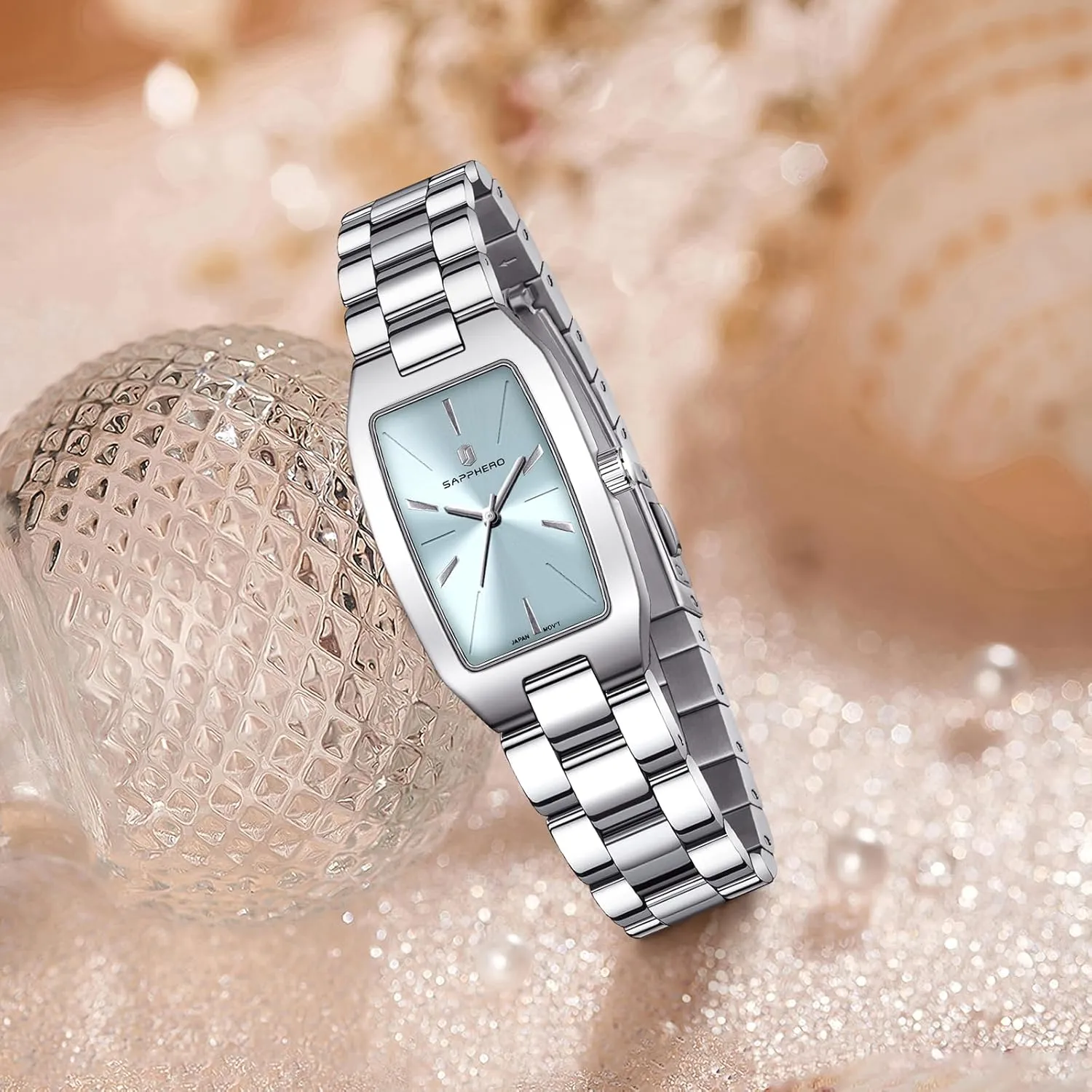 SAPPHERO Watches for Women Luxury Ladies Watches Women's Bracelet Watch Small Stainless Steel Analog 3ATM Waterproof Wrist Watch for Women