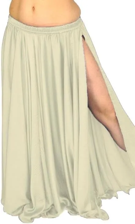 Satin Full Circle Skirt 1 Side Cut Belly Dancing skirt Long Maxi Satin Belly Dance Full Circle Skirt (One Size) S93