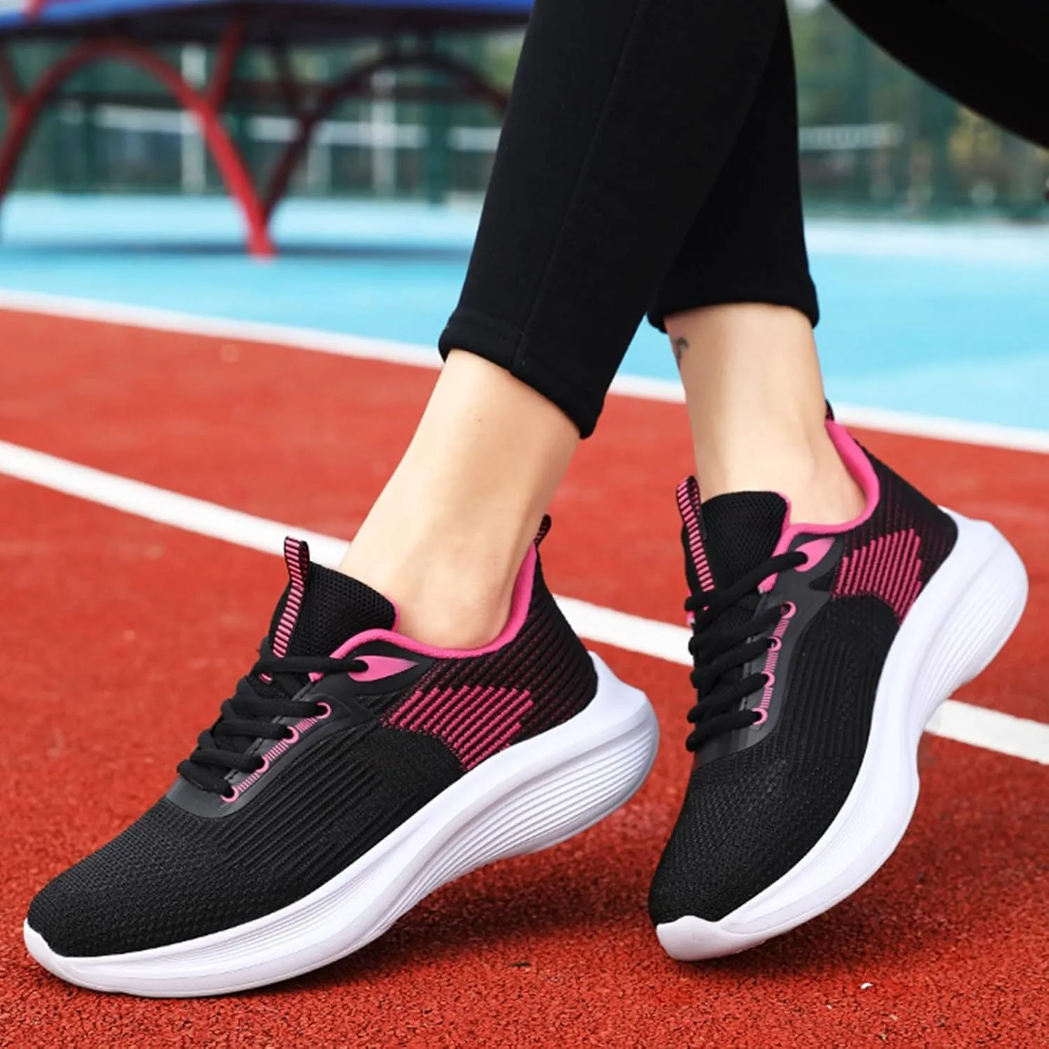 SBGMoSJ Sneakers for Women Wide Width Black Comfy Fall Shoes for Women 2023 Nursing Shoes Women Comfortable Wide Womens Fashion Sneakers Size 10.5 Slip On Walking Shoes Women Comfort