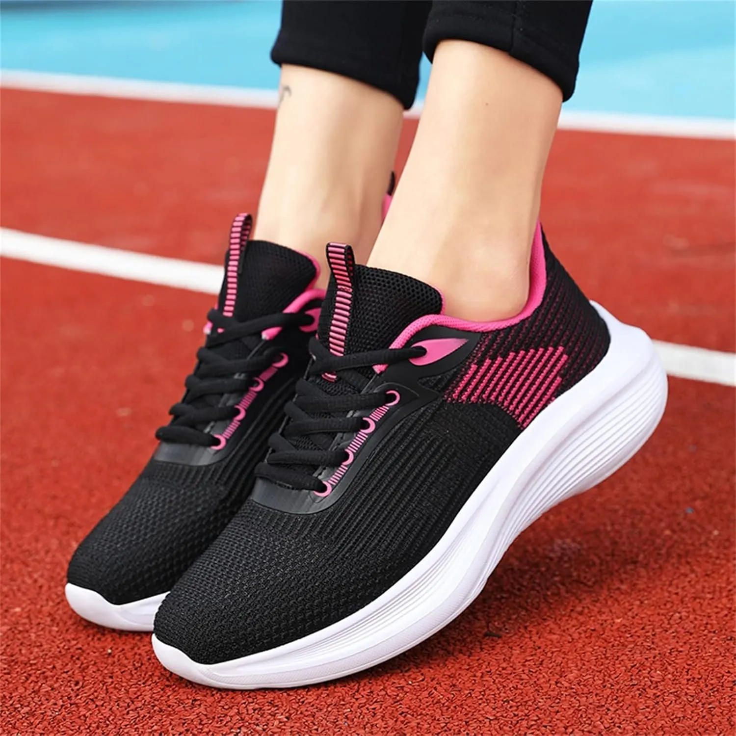 SBGMoSJ Sneakers for Women Wide Width Black Comfy Fall Shoes for Women 2023 Nursing Shoes Women Comfortable Wide Womens Fashion Sneakers Size 10.5 Slip On Walking Shoes Women Comfort