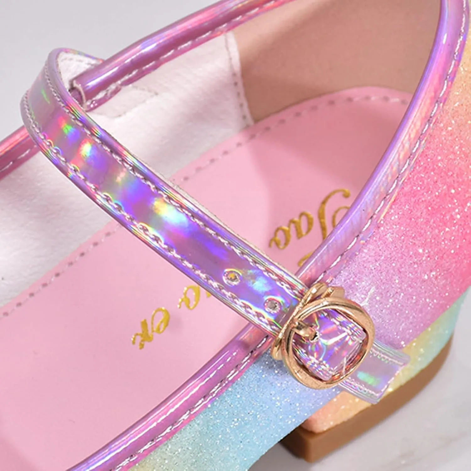 Sequins Bow High Heels Sandals For Girls Ankle Cr??b Dress Dance Shoes Little Kid Toddler Shoes Summer Strap