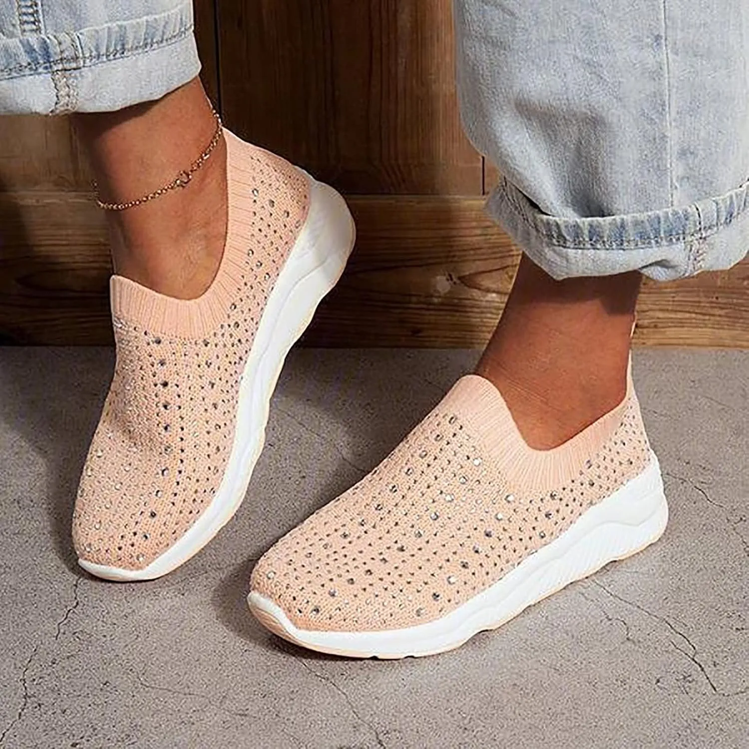 Slip On Shoes Women Dressy with Wedge Womens Tennis Shoes Size 9w Black High Top Sneakers for Women Platform Bowling Shoes Women 8 Black Zapatos Antiderrapantes para Mujer De Trabajo