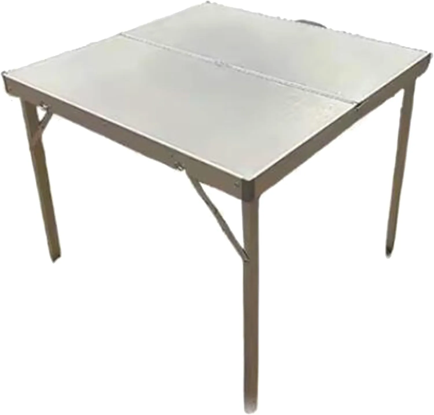 SOBOUR Folding Camping Table Square-Shaped Picnic Table Aluminum Alloy Camping Table Roll Up Desktop with Storage Bag for Outdoor, No Umbrella Hole