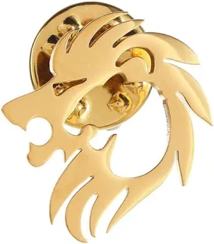 Stainless Steel Animal Creative Crown Lion Brooches for Women and Men