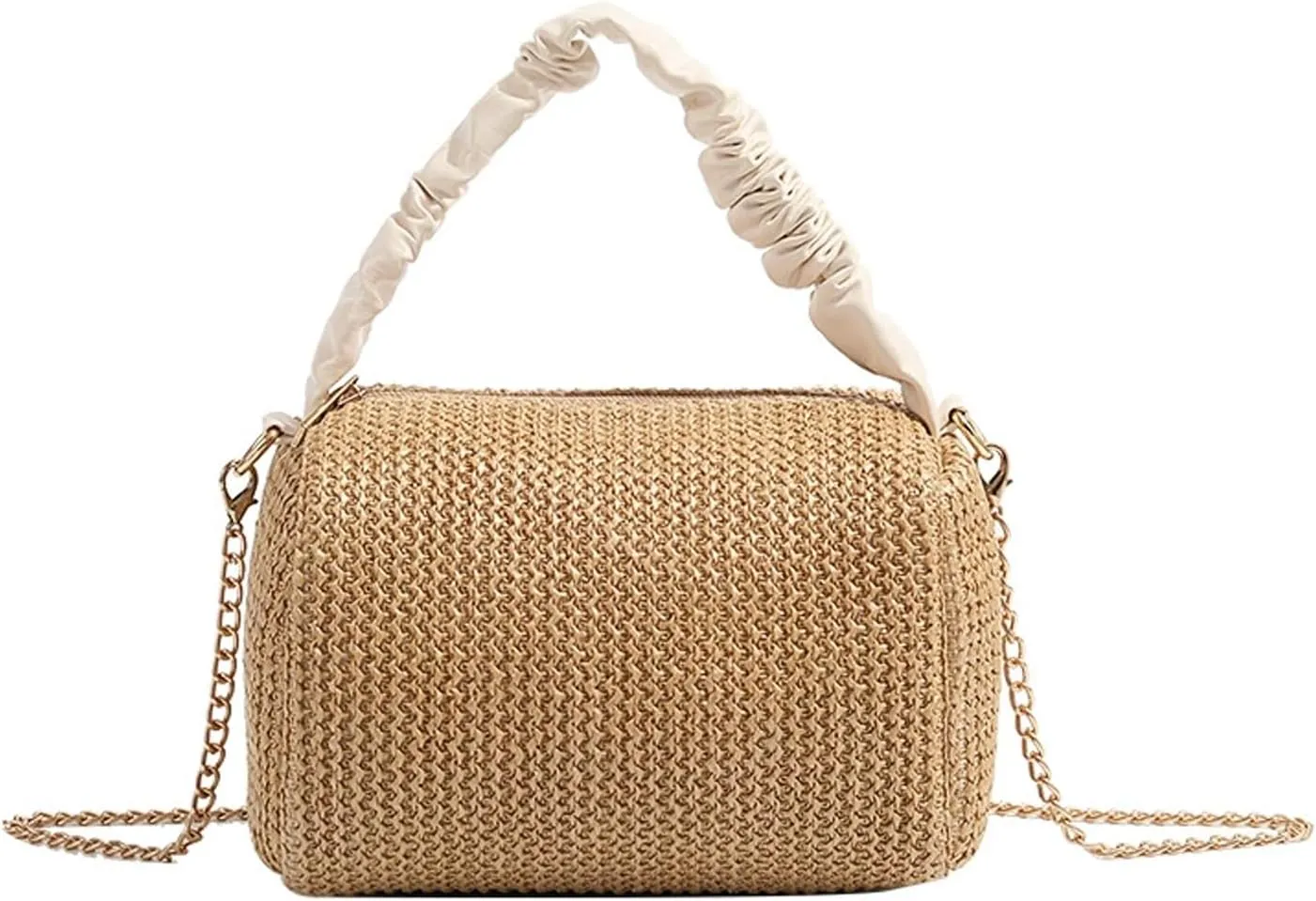 Straw Clutch Purses for Women, Summer Beach Bag, Dumpling Evening Clutch Handbags for Formal Party Wedding
