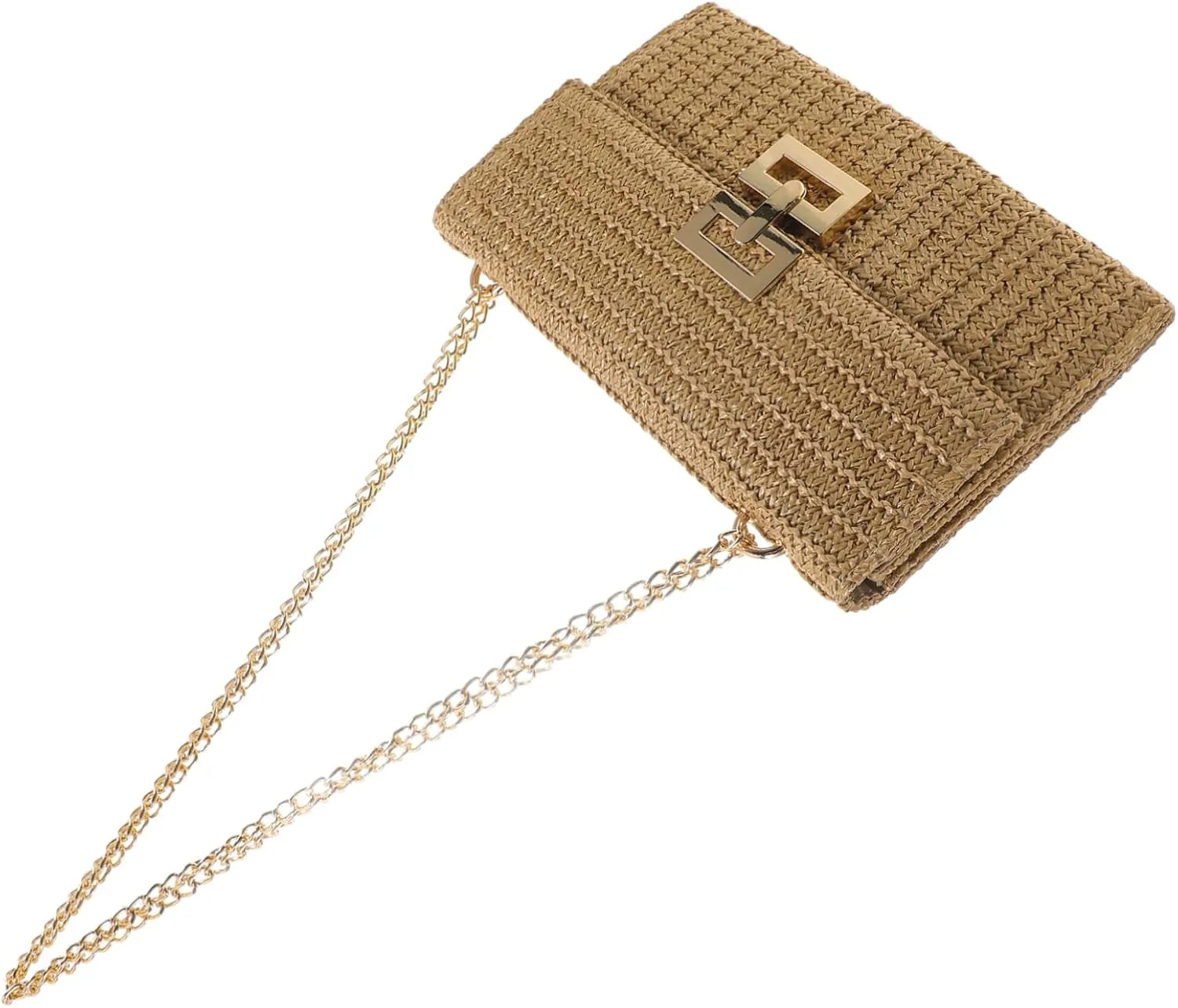 Straw Hobo Bag Wicker Crossbody Imitation Straw Clutch Purse Beach Tote Elegant Bag