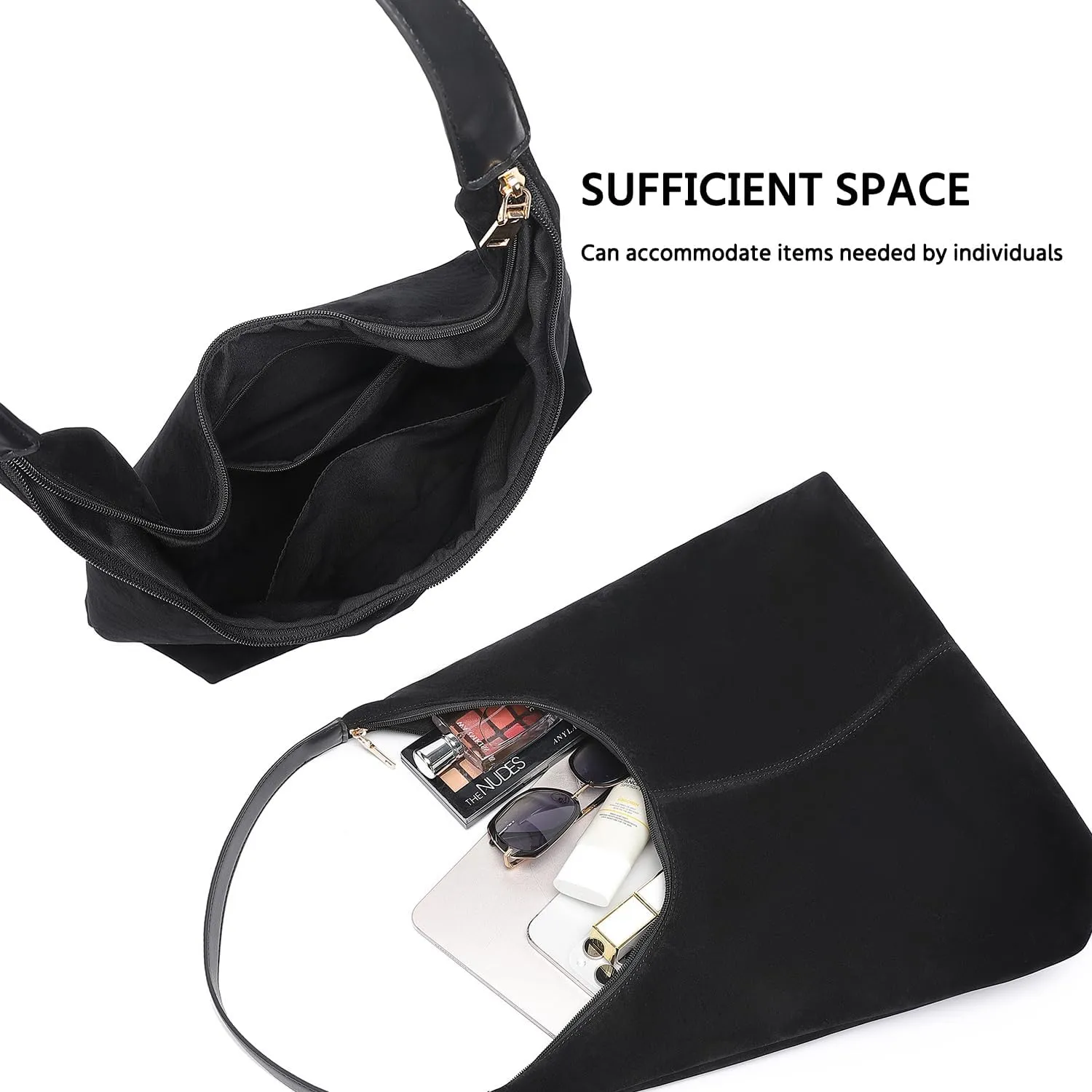 Suede Bag for Women,Suede Tote Bag,Suede Hobo Bags,Suede Handbag,Suede Slouchy Shoulder Bag