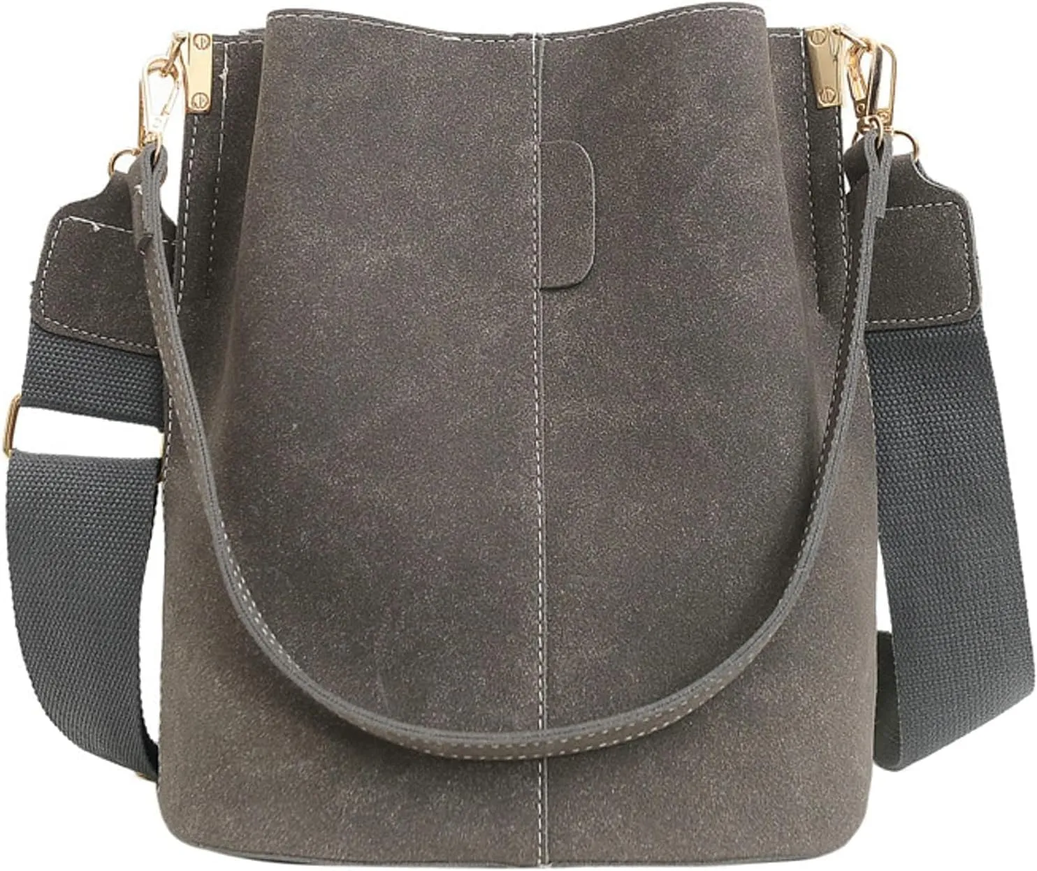 Suede Bucket Bag for Women 2024 Fall Fashion Suede Work Tote Bag Suede Crossbody Bag Brown Suede Handbag