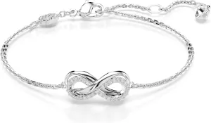 Swarovski Hyperbola Bracelet, Clear Infinity Motif Adorned with a Pav of Crystals in a Rhodium-Finished Setting, Part of the Hyperbola Collection