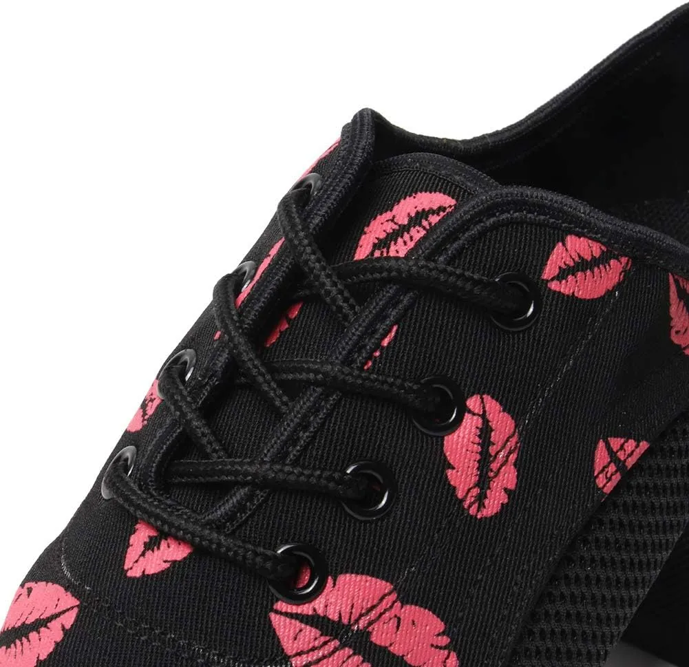 SWDZM Men&Women Ballroom Dance Shoes Lace-up Closed Toe Latin Modern Performance Dance Practice Teaching Shoes,Model KCNJ