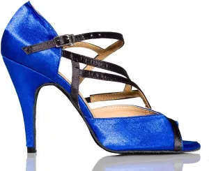 SWDZM Women's Standard Latin Dance Shoes Salsa Ballroom Wedding Performance Dancing Shoes Peep toe Model-L008