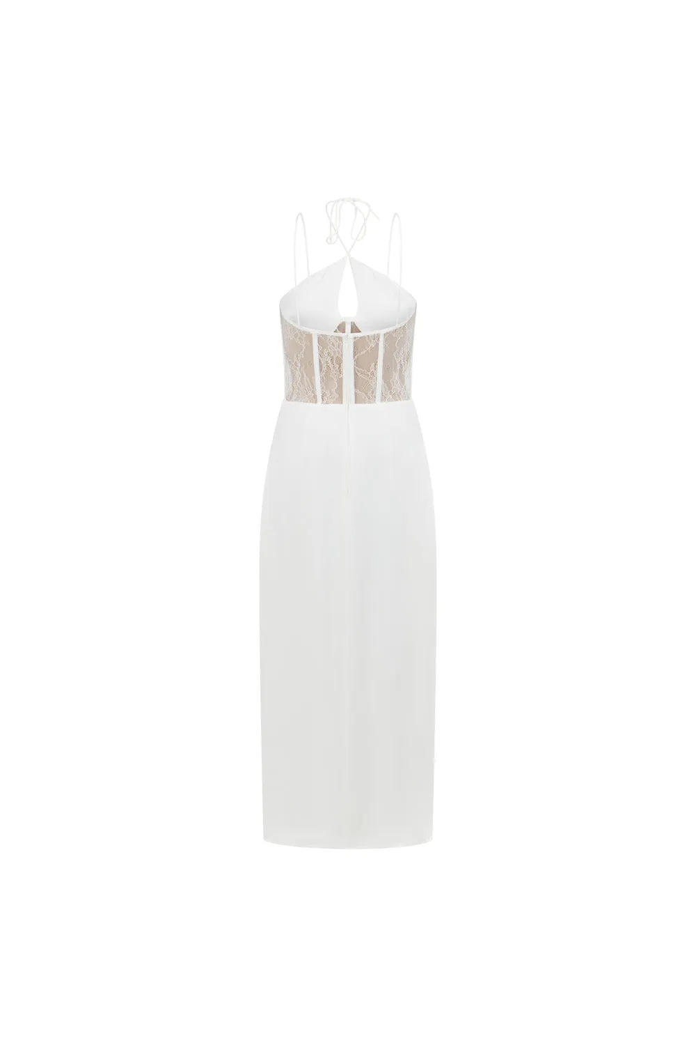 Teyah Midi Dress - White