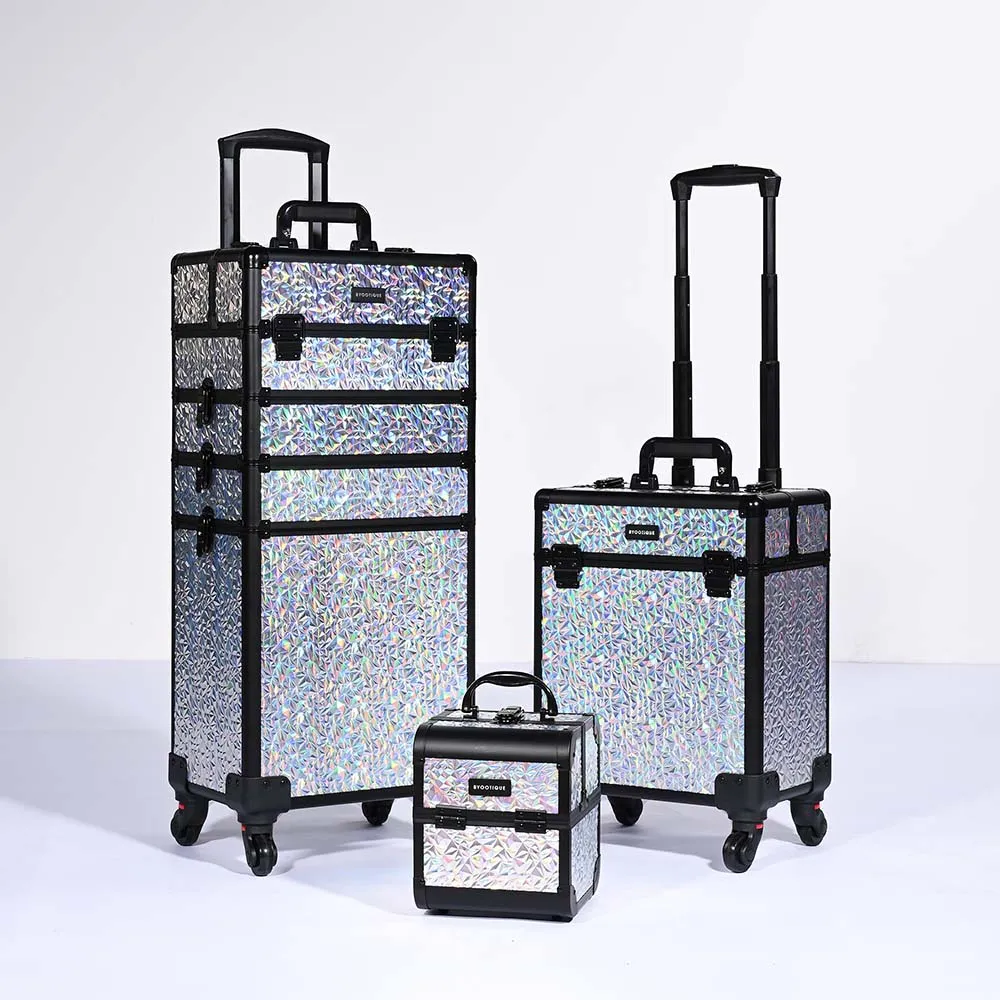 TheLAShop Mermaid Rolling Makeup Case Set(3)