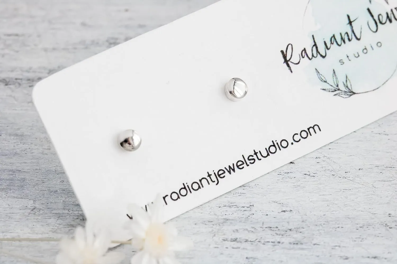 Tiny Sterling Silver Stud Earrings  Mini Dot Earrings  Minimalist Stud