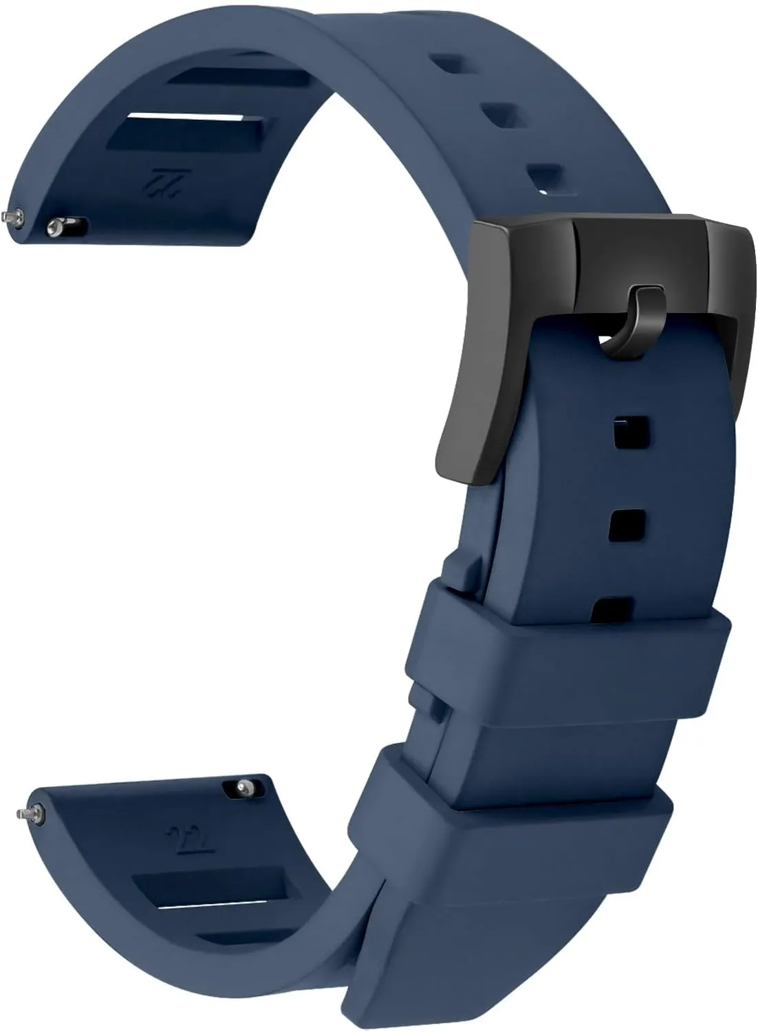 ULLCHRO Quick Release FKM Rubber Watch Bands Fluororubber Watch Band Replacement Strap for Men Women Soft Breathable Diving Strap with Black Buckle 19mm 20mm 21mm 22mm 24mm