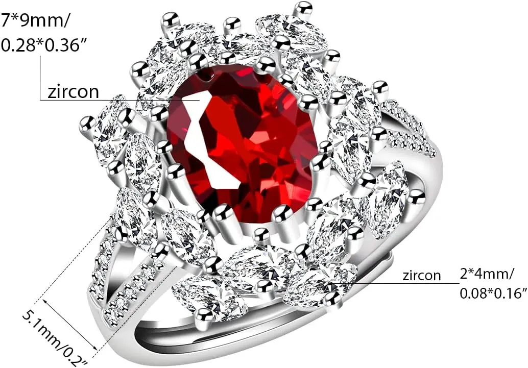 Uloveido Cubic Zirconia CZ Crystal Flower Ring for Women, Party Cocktail Floral Jewelry, Platinum Plated, Open Size
