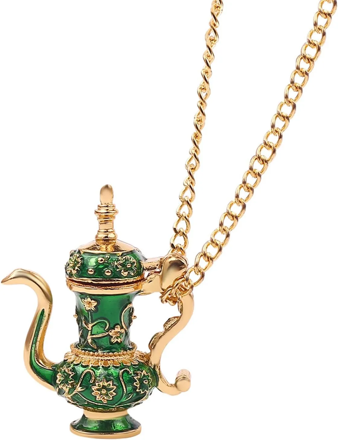 Unique Teapot Sweater Chain Necklace Pendant Necklace Teacup Studs Earring Alloy for Fashion Lover